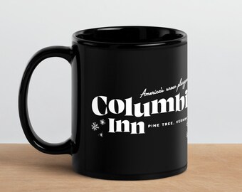 Columbia Inn White Christmas Mug — Black and White