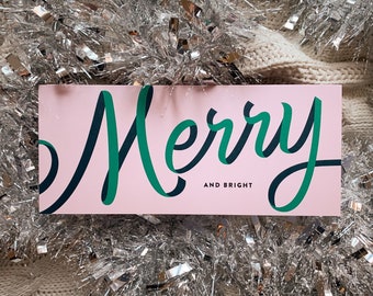 Merry and Bright Christmas Card (Digital PDF)