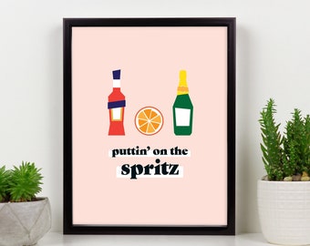 Aperol Spritz Print • Retro Illustration • Art and Decor