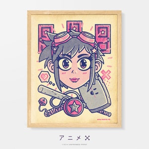 Flowers Crossbones - Anime Art Print