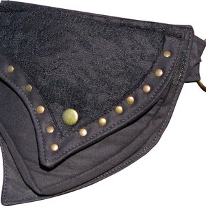 Festival Cotton Pocket Belt, Utility Belt, Money Belt, Bum Bag with lace detail. image 1