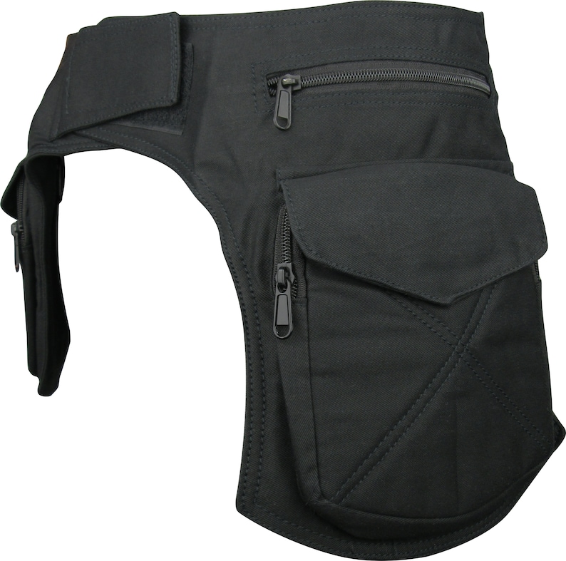 Double Pocket Utility Belt, Vegan Waist Bag, Travel Belt, Festival Trader Bum Bag image 3