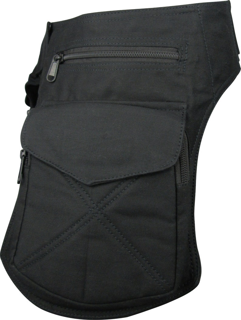 Double Pocket Utility Belt, Vegan Waist Bag, Travel Belt, Festival Trader Bum Bag image 5