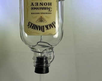 Jack Daniels Honey Liquor Bottle Hummingbird Feeder, Hand-Wrapped