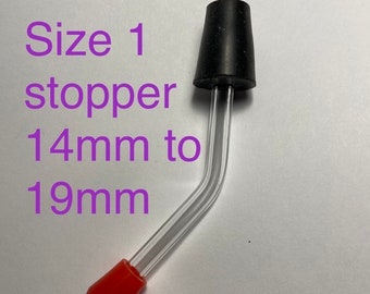Hummingbird Feeder tube / stopper with CHECK VALVE ~ stopper size 1