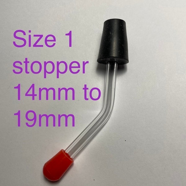 Hummingbird Feeder tube / stopper with CHECK VALVE ~ stopper size 1