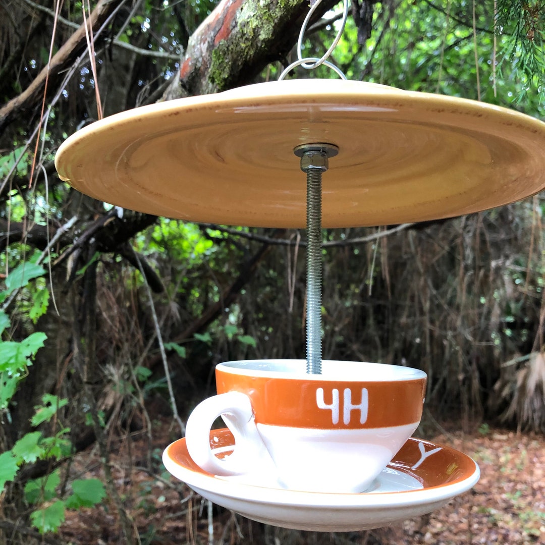Unique Bird Feeder Using a Cup, Saucer and Plate. 4H - Etsy