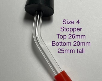 Tubo/tapón para comedero de colibríes con válvula de retención ~ tamaño del tapón 4