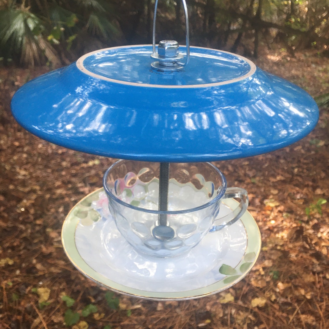 Unique Bird Feeder Using a Tea Cup Saucer and Salad Plate Etsy