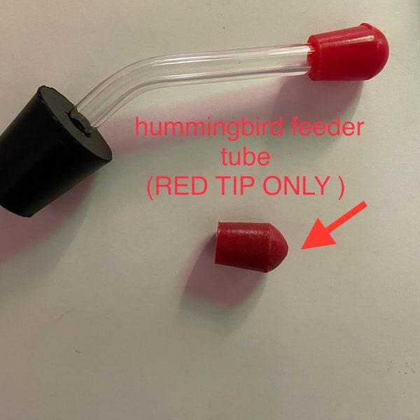 Red Tip Only ~ Hummingbird Feeder stopper red tip / with CHECK VALVE ~ tip only!