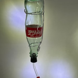 Coke bottle Hummingbird feeder 8 oz. Coca-Cola (Check valve in feeder tube)