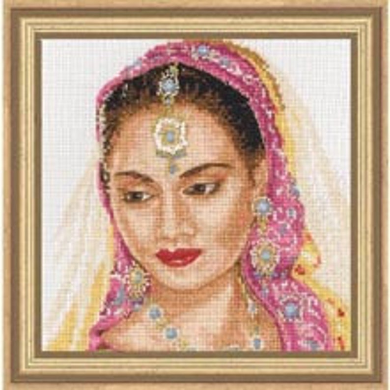 Cross Stitch Kit Asian Portrait Etsy