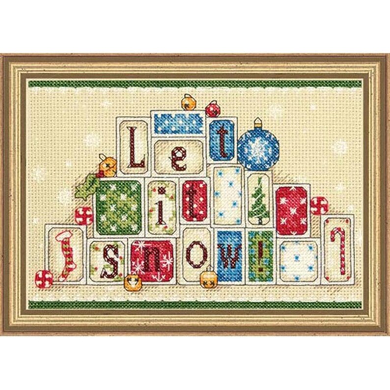 Cross Stitch Kit - Let It Snow - Etsy