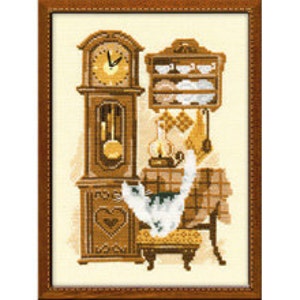 Cross Stitch Kit - Cat with Clock