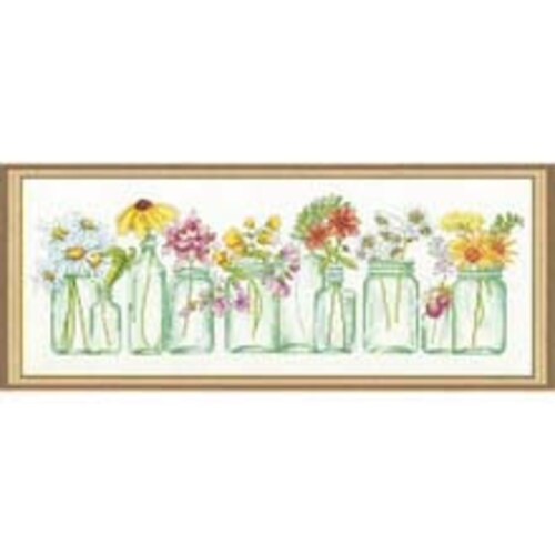 Cross Stitch Kit Mason Jar Lineup Etsy