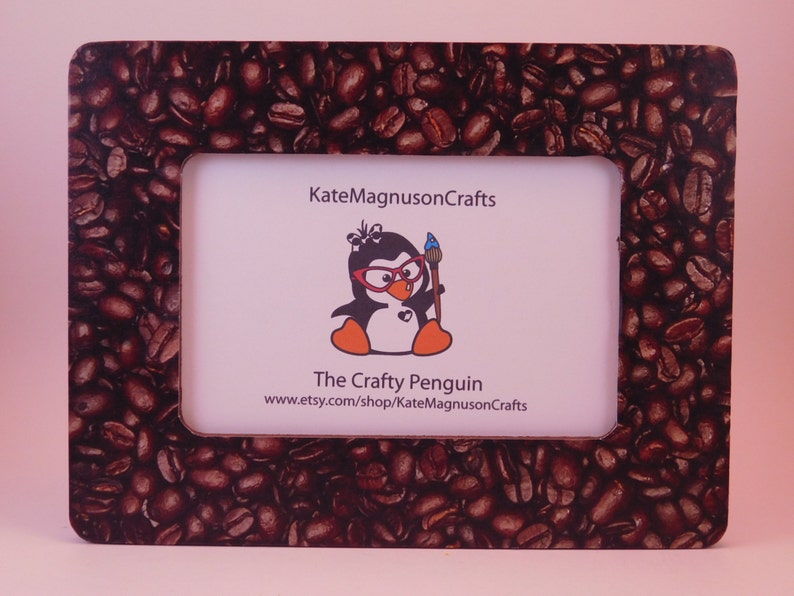 Handmade Coffee Bean Lover Picture Frame 4X6 inch Barista