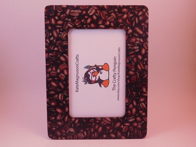 Handmade Coffee Bean Lover Picture Frame 4X6 inch Barista