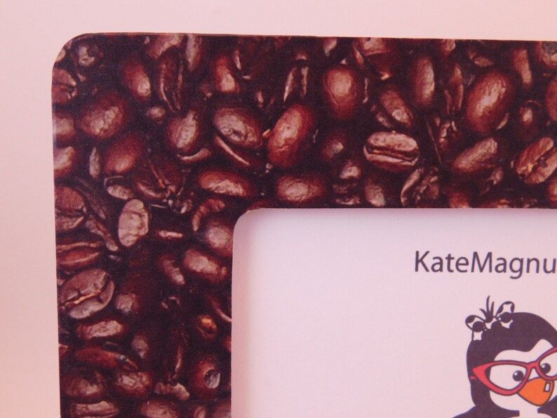 Handmade Coffee Bean Lover Picture Frame 4X6 inch Barista