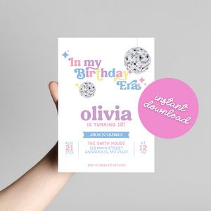 Printable T Swift Birthday Party Invitation, Eras Birthday Party, Friendship Bracelet Invitation, Editable Taylor Invitation