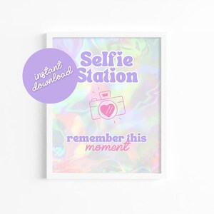 Printable Editable Selfie Station Sign, Instant Download T Swift Birthday Party Sign, 8x10 Selfie Station Sign, Eras Birthday Party