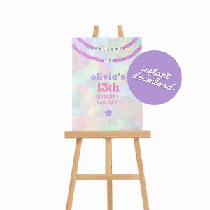 Letrero de fiesta de cumpleaños imprimible, letrero de cumpleaños de T Swift, letrero de cumpleaños de Birthday Era, letrero de pulsera de la amistad
