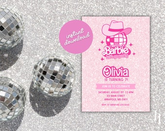 Printable Fashion Doll Birthday Party Invitation, Girls Birthday Invite, Doll Birthday Invitation