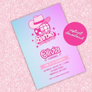 Printable Fashion Doll Birthday Party Invitation, Girls Birthday Invite, Doll Birthday Invitation