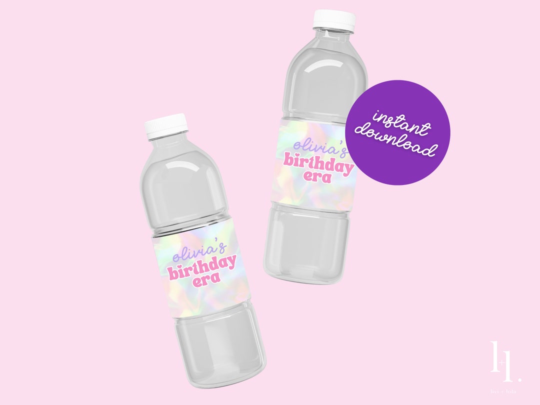 Printable Editable Water Bottle Wrappers, Instant Download T Swift ...