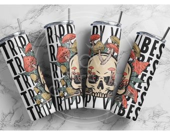 TRIPPY VIBES tumbler - witchy gift - 420 Friendly - Kush lovers gift - Blunt Bitch gift - spooky gift - witch gift  ~ metaphysical gift