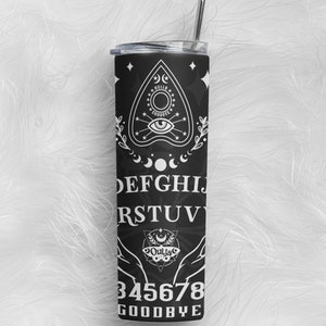 OUIJA BOARD tumbler - witchy gift - creepy cute - ouija board - astrology gift - zodiac gift - spooky gift - witchy tumbler
