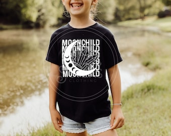 MOONCHILD Kid's Shirt ~ witchy clothing ~ witchy gifts ~ magical mini - kid witchy shirt -  sassy kid shirt - kids halloween shirt