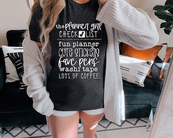 Planner Girl Checklist - Planner shirt - Planner Girl Tee - Women's Tee - Gifts for Women - Llama Tshirt