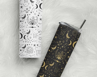 Witchy Things tumbler - witchy gift - moon phases - astrology gift - zodiac gift - spooky gift - witch gift - spells