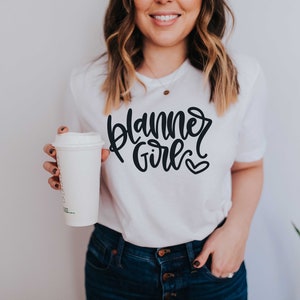 Planner Girl shirt Planner shirt Planner Girl Tee Women's Tee Gifts for Women Llama Tshirt image 1