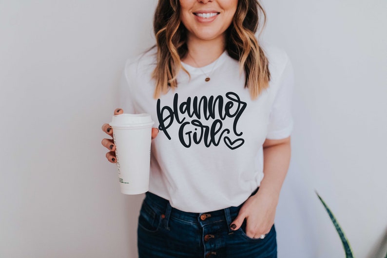 Planner Girl shirt Planner shirt Planner Girl Tee Women's Tee Gifts for Women Llama Tshirt image 1