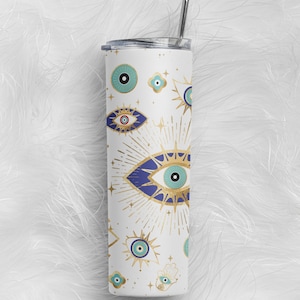 EVIL EYE tumbler - witchy gift - creepy cute - ouija board - astrology gift - zodiac gift - spooky gift - witchy tumbler - HAMSA hand