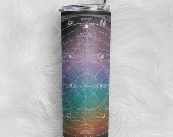 Rainbow Constellation tumbler - witchy gift - ouija board - astrology gift - zodiac gift - spooky gift - witchy tumbler - LGBTQ+ <3