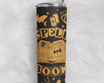 Spell Book tumbler - witchy gift - creepy cute - ouija board - astrology gift - zodiac gift - spooky gift - witchy tumbler