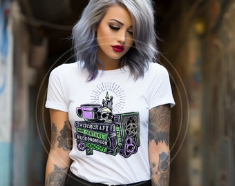Witchy Books Dark Humour shirt - witchy clothing - witchy shirt - witchy - graphic tee - gifts for her - Funny shirt - Occult Shirt