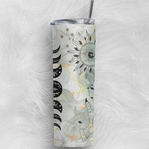 Witchy tumbler - witchy gift - moon phases - astrology gift - zodiac gift - spooky gift - witch gift - spells