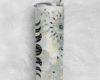 Witchy tumbler - witchy gift - moon phases - astrology gift - zodiac gift - spooky gift - witch gift - spells