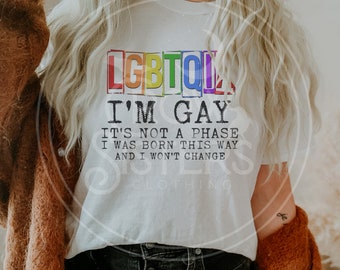 LGBTQIA Not a Phase shirt, Pride Shirt, Gay Rights, Alphabet Mafia, Proud Ally, Homophobes suck, LOVE is LOVE <3