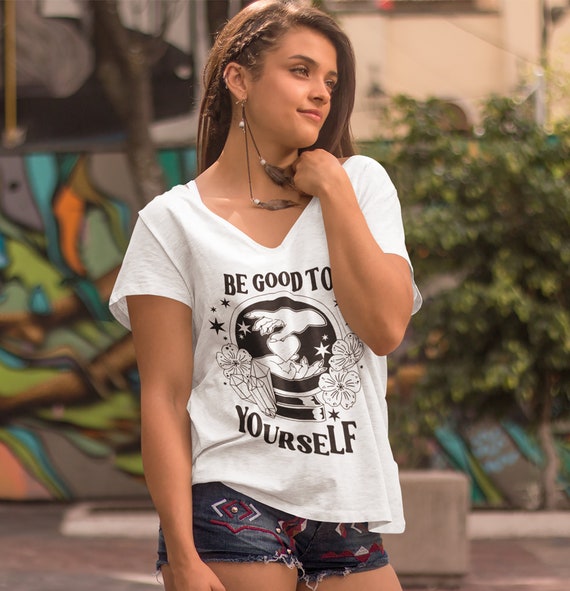 Be Good to Yourself tee - Positive shirt - Good vibes shirt - Self Care V-neck - Self Love shirt - graphic t-shirt - boho tattoo shirt