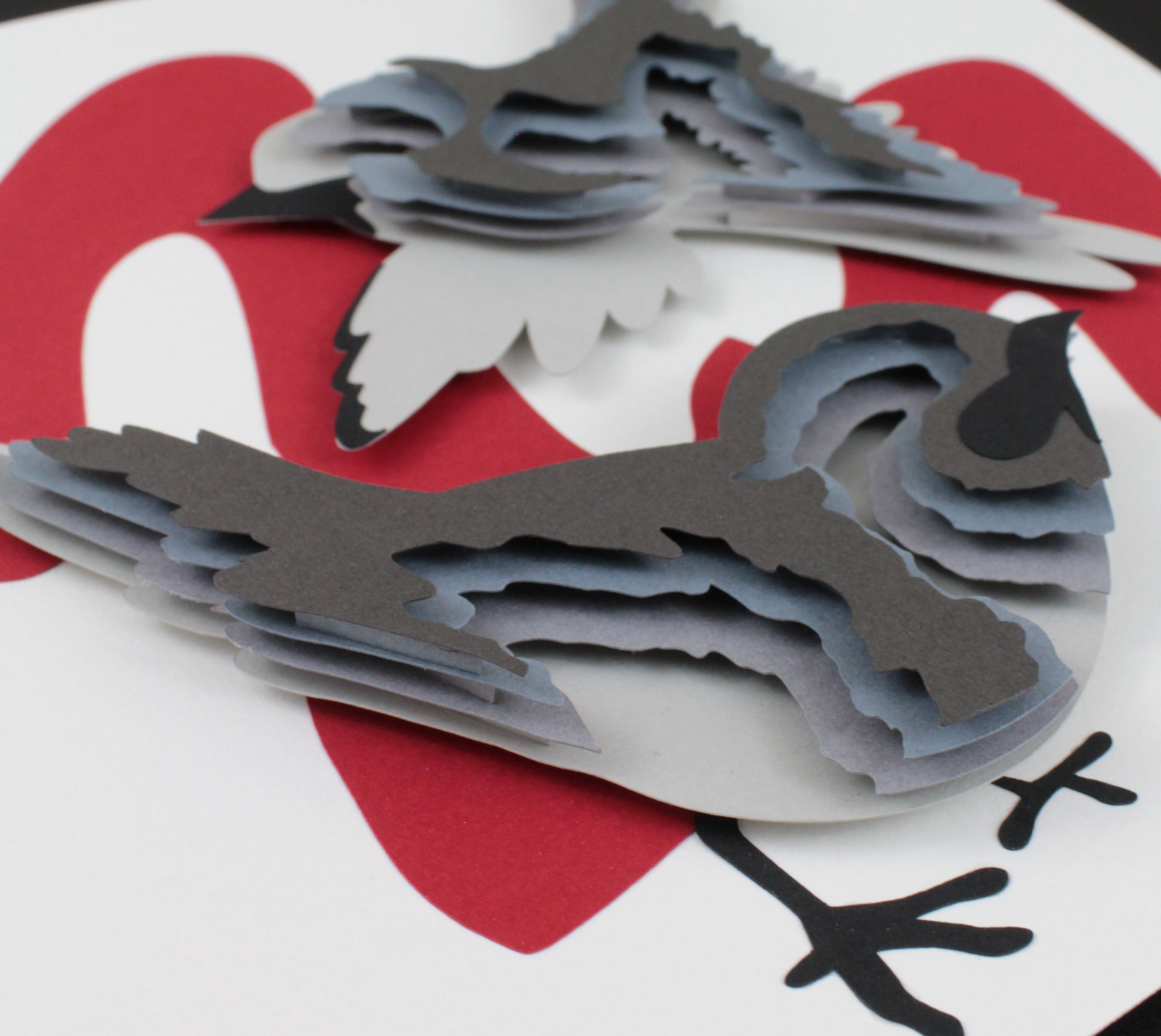 Download 3d Layered Paper Art Finchs Etsy