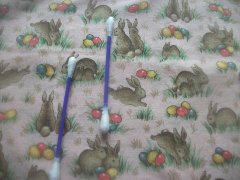 1940/'s Repro Easter Quilt Cotton Fabric OOP Darling Easter Bunnies Spring Delights Easter Eggs Jelly Beans OOP Sew Collectible Quilt Doll