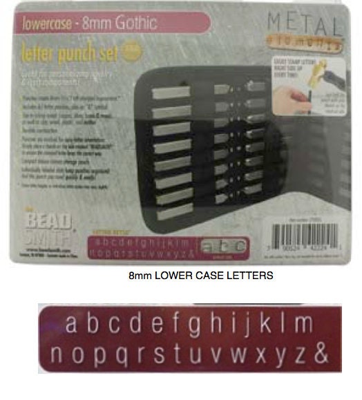 8mm GOTHIC Font UPPER/LOWER or Numbers Incl Canvas Case, Diy Jewelry ...