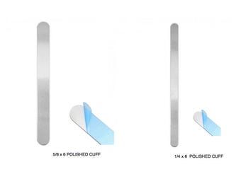 10) 1/4"x6" or 5/8"x6" 14g ImpressArt POLISHED ALUMINUM Rounded End Bracelet Blanks, Aluminum Bracelet Cuff Blanks, Aluminum stamping blanks