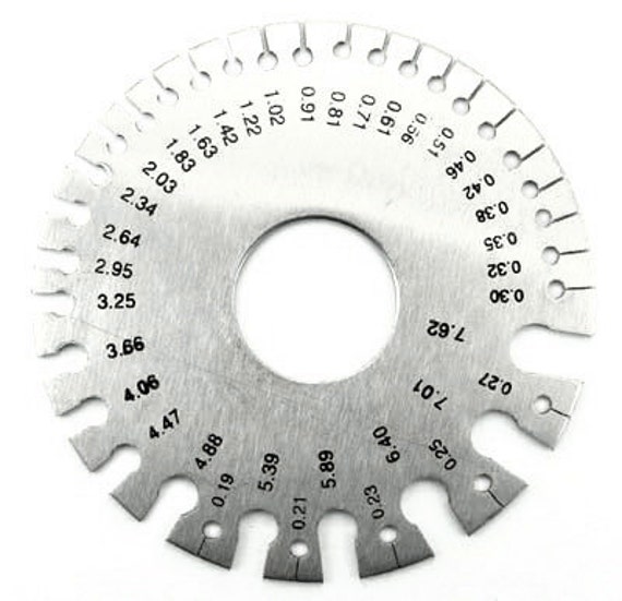 Items similar to Wire and Sheet Metal Gauge Stainless Steel, SWG/BWG Professional Quality