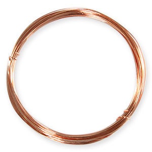 May include: Coil of copper wire, tightly wound in a circular shape. The wire has a shiny, reddish-brown color. The coil is suitable for jewelry making, crafting, or electrical projects.
