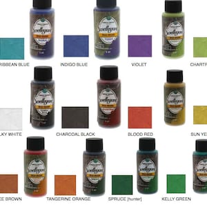 Swellegant Dye Oxides: Coffee Brown Milky WHiTE BLACK Blood RED Spruce, Kelly GREEN Tangerine orange Patina, Dyes, Colorant, Treatments